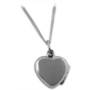 Sterling Silver Plain Heart Locket on Chain