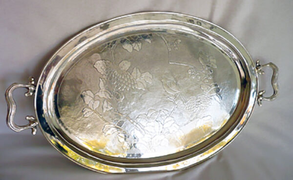 CHINESE  EXPORT SILVER TRAY