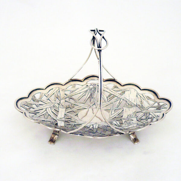 CHINESE EXPORT SILVER BASKET