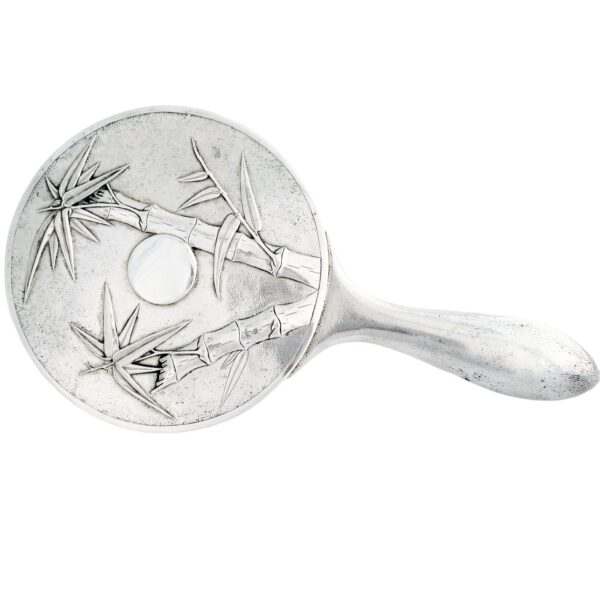 CHINESE EXPORT SILVER HAND MIRROR