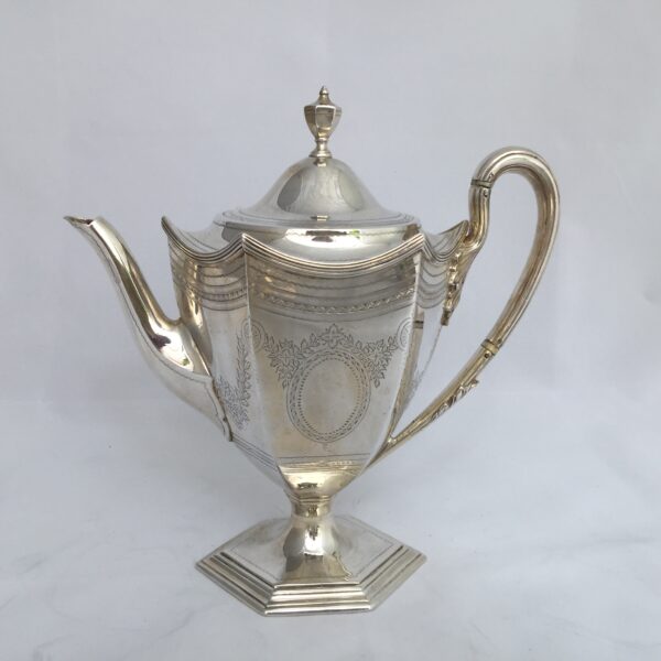 ENGLISH SILVER VICTORIAN TEA SET - Image 3