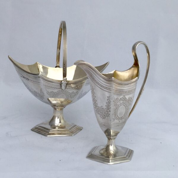 ENGLISH SILVER VICTORIAN TEA SET - Image 4