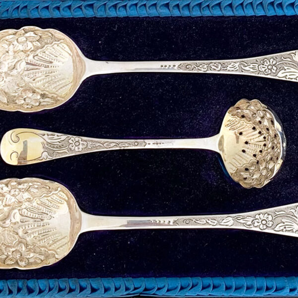 GEORGIAN SILVER FRUIT SPOONS - Image 3