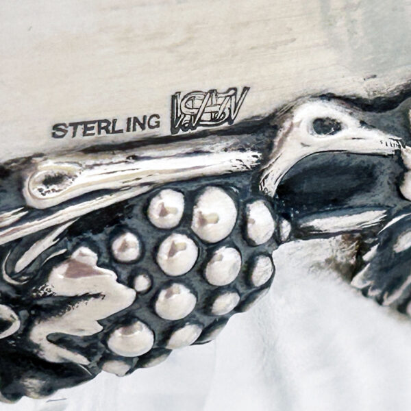 AMERICAN STERLING SILVER AND CRYSTAL WINE COOLER - Image 5