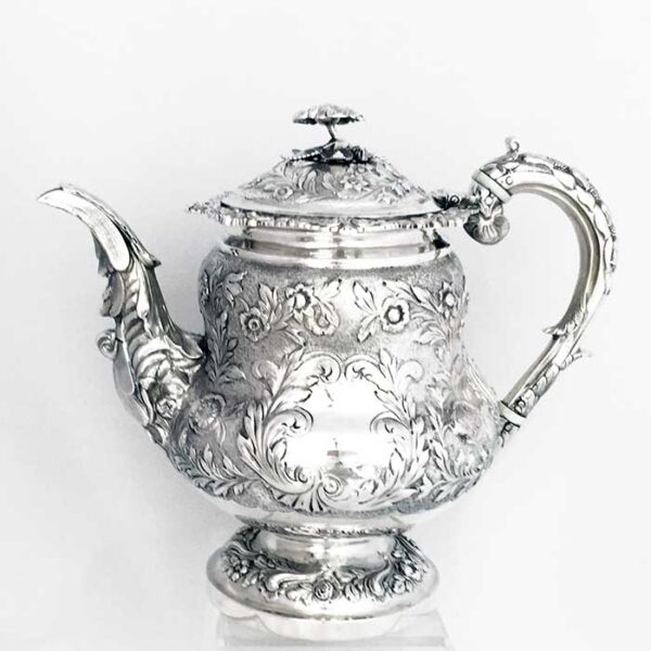 GEORGIAN SILVER FOUR PIECE TEA SET - Image 2