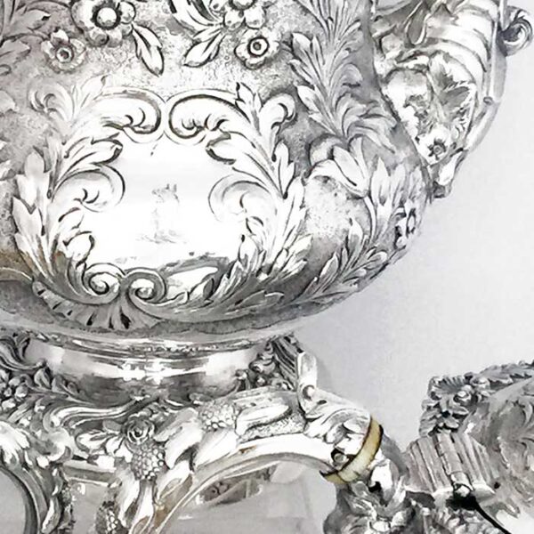 GEORGIAN SILVER FOUR PIECE TEA SET - Image 3