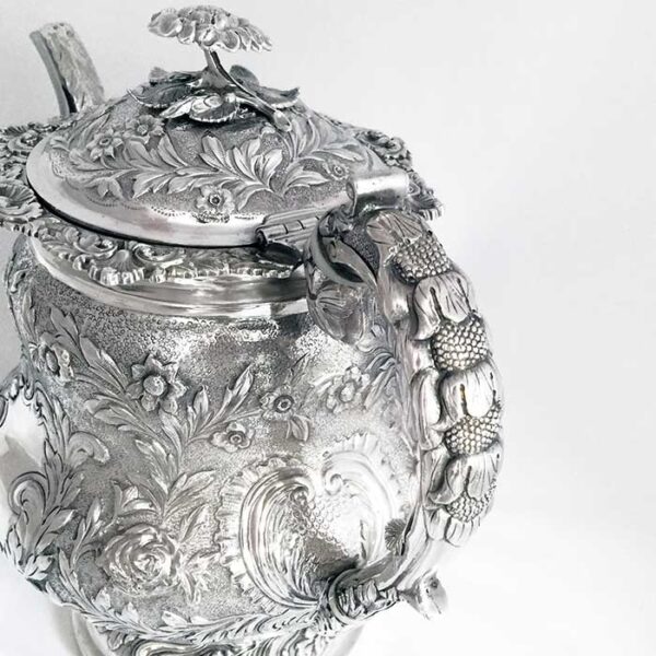 GEORGIAN SILVER FOUR PIECE TEA SET - Image 4