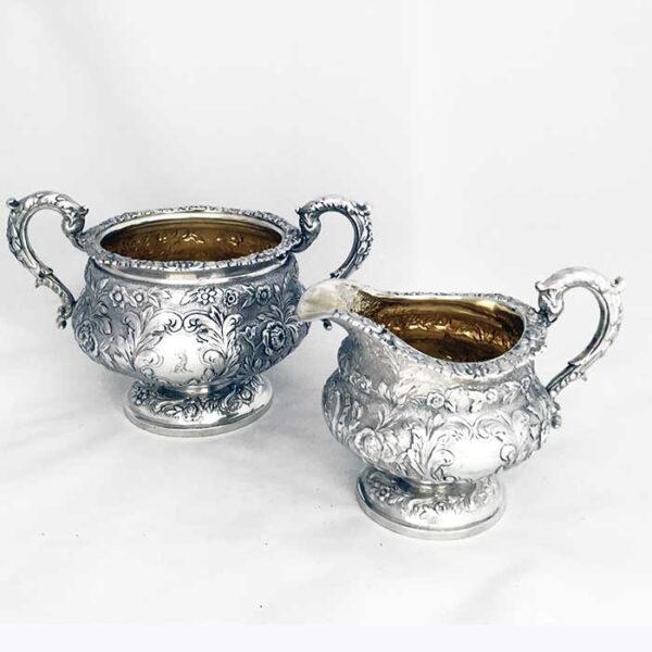 GEORGIAN SILVER FOUR PIECE TEA SET - Image 6
