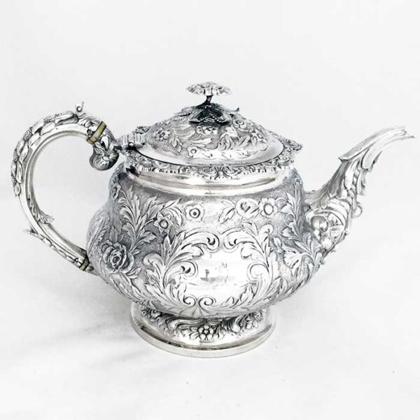 GEORGIAN SILVER FOUR PIECE TEA SET - Image 7