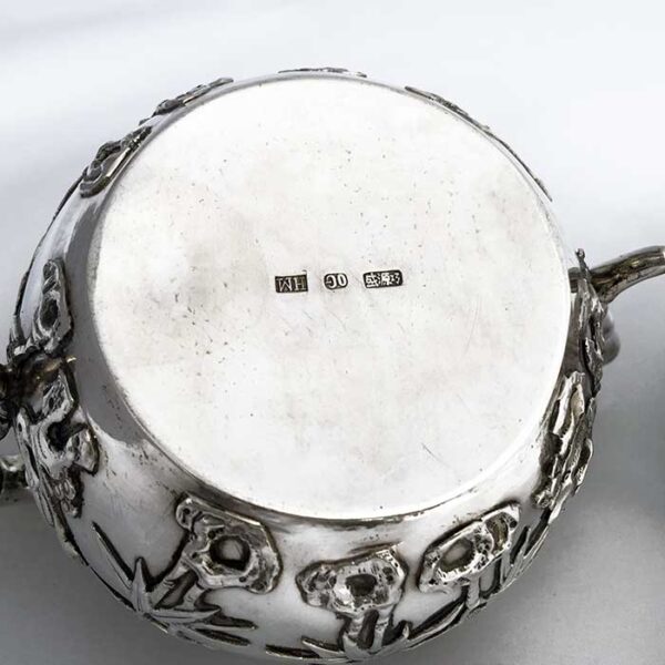 CHINESE EXPORT SILVER  FOUR PIECE TEA SET - Image 4