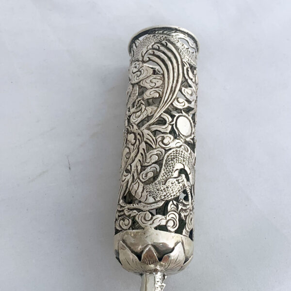 CHINESE EXPORT SILVER VASES/CANDLESTICKS - Image 3