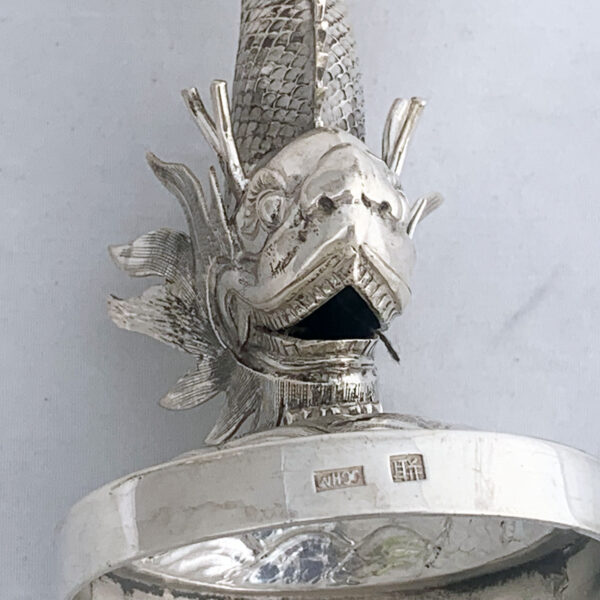 CHINESE EXPORT SILVER VASES/CANDLESTICKS - Image 5