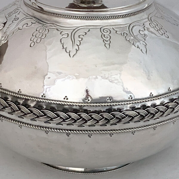 ENGLISH SILVER ARTS AND CRAFTS TEA SET - Image 6