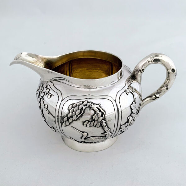 CHINESE EXPORT SILVER TEA SET - Image 6