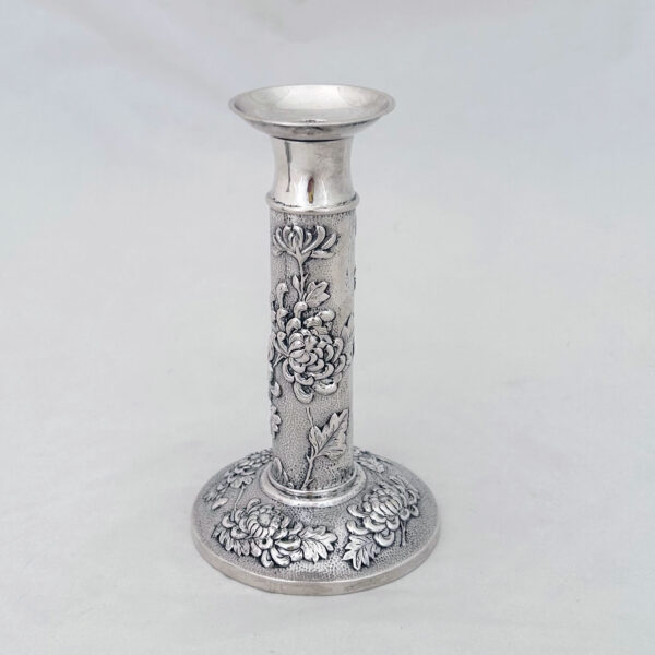 CHINESE EXPORT SILVER CANDLESTICKS - Image 5