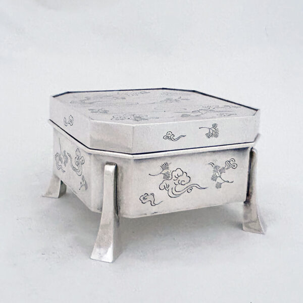 JAPANESE EXPORT SILVER BOX - Image 2