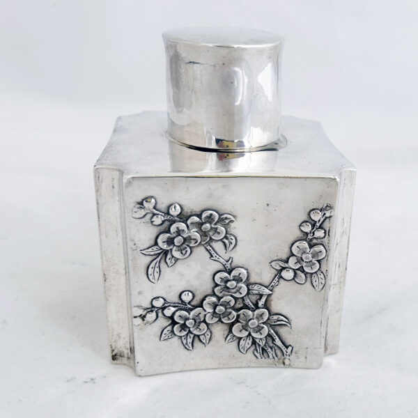 CHINESE EXPORT SILVER TEA CADDY - Image 3