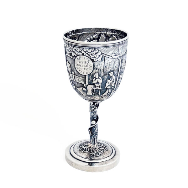CHINESE EXPORT SILVER GOBLET