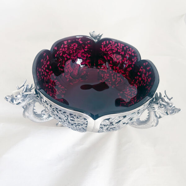 CHINESE EXPORT SILVER SHAPED BOWL - Image 5