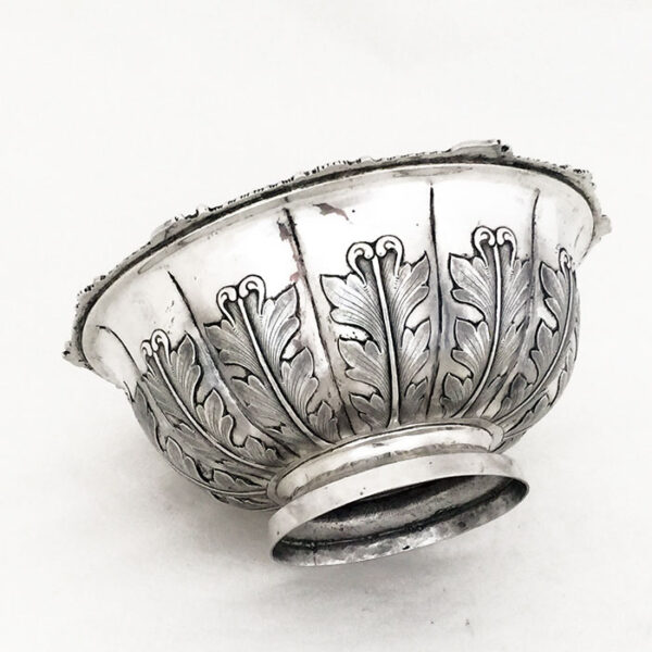 EARLY CHINESE EXPORT SILVER BOWL - Image 3