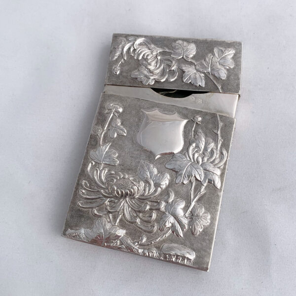 CHINESE EXPORT SILVER CARD CASE - Image 2