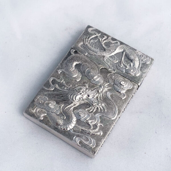 CHINESE EXPORT SILVER CARD CASE - Image 3