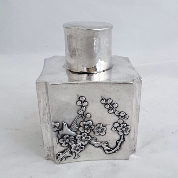 CHINESE EXPORT SILVER TEA CADDY - Image 6