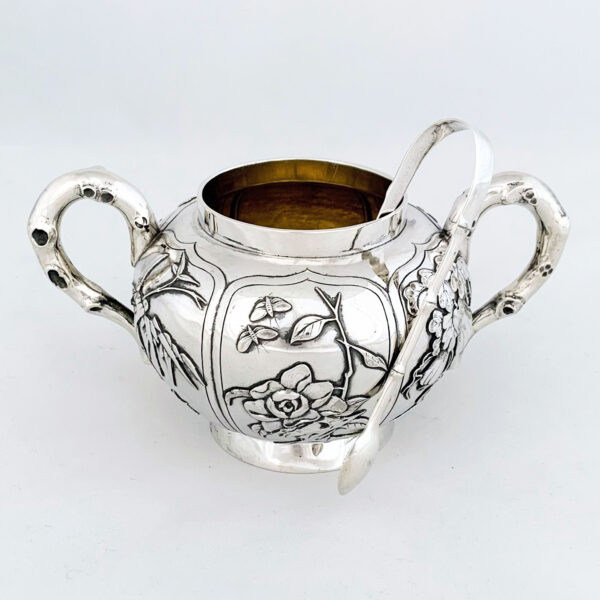 CHINESE EXPORT SILVER TEA SET - Image 2