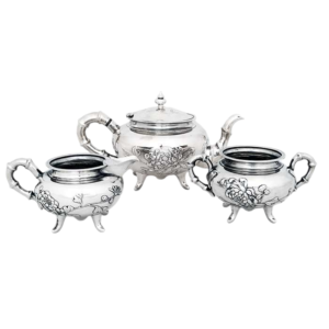 CHINESE EXPORT SILVER TEA SET