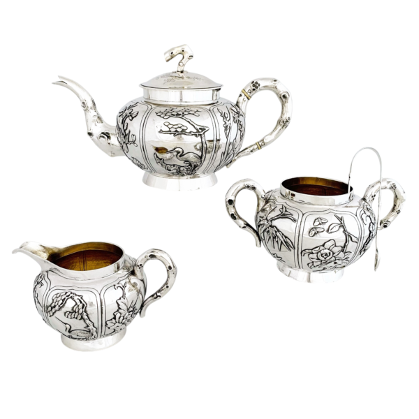 CHINESE EXPORT SILVER TEA SET