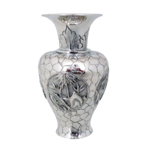 CHINESE EXPORT SILVER  VASE